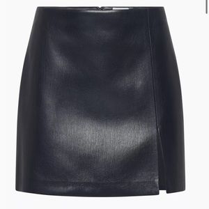 NWT ARITZIA SUNDAY BEST size 8 black vegan leather Tatiana skirt